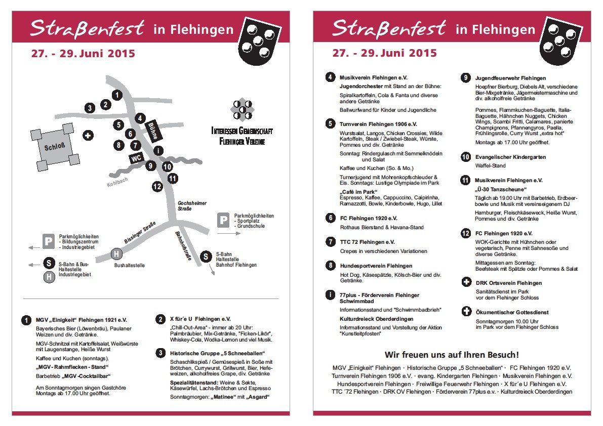 Strassenfest Plan 2015